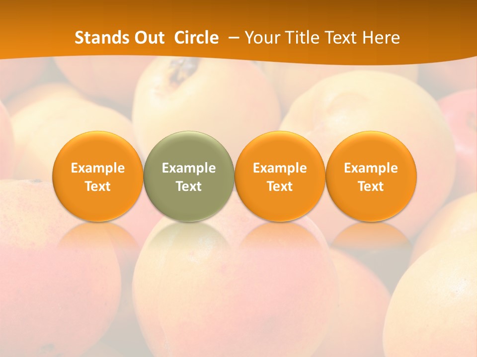 A Pile Of Peaches With Leaves On Top Of Them PowerPoint Template