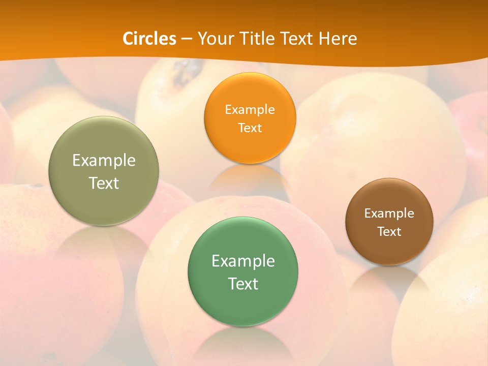 A Pile Of Peaches With Leaves On Top Of Them PowerPoint Template