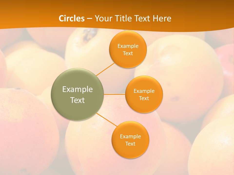 A Pile Of Peaches With Leaves On Top Of Them PowerPoint Template