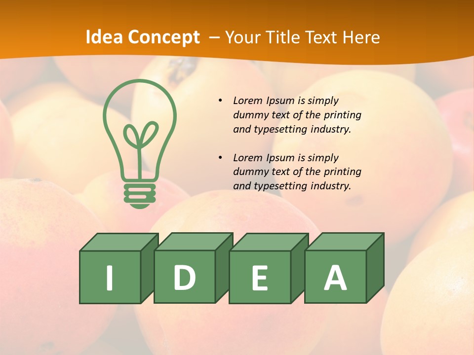 A Pile Of Peaches With Leaves On Top Of Them PowerPoint Template