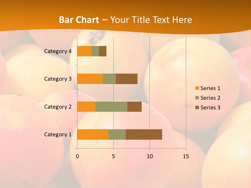 A Pile Of Peaches With Leaves On Top Of Them PowerPoint Template
