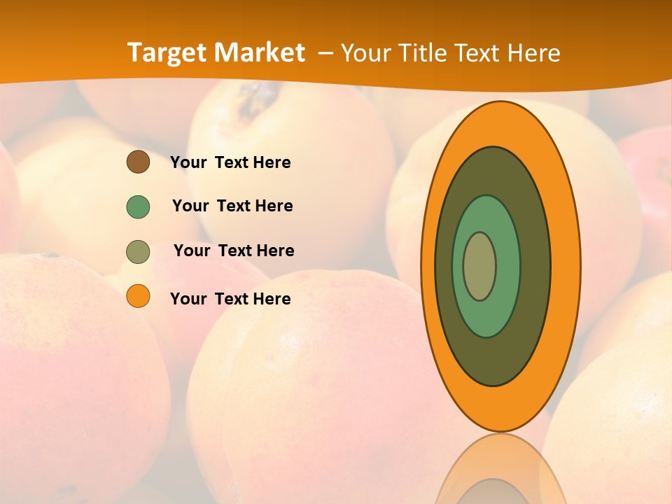 A Pile Of Peaches With Leaves On Top Of Them PowerPoint Template