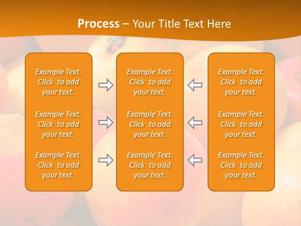 A Pile Of Peaches With Leaves On Top Of Them PowerPoint Template