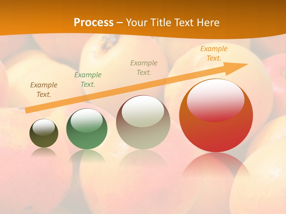 A Pile Of Peaches With Leaves On Top Of Them PowerPoint Template