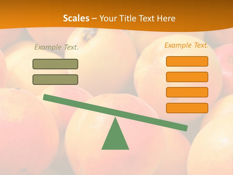 A Pile Of Peaches With Leaves On Top Of Them PowerPoint Template