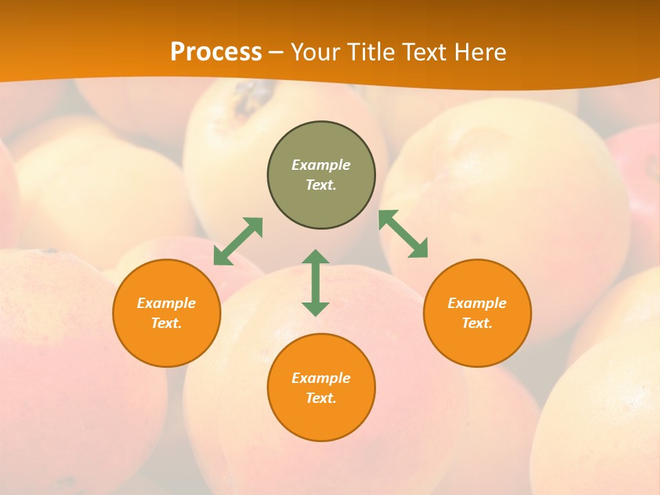 A Pile Of Peaches With Leaves On Top Of Them PowerPoint Template