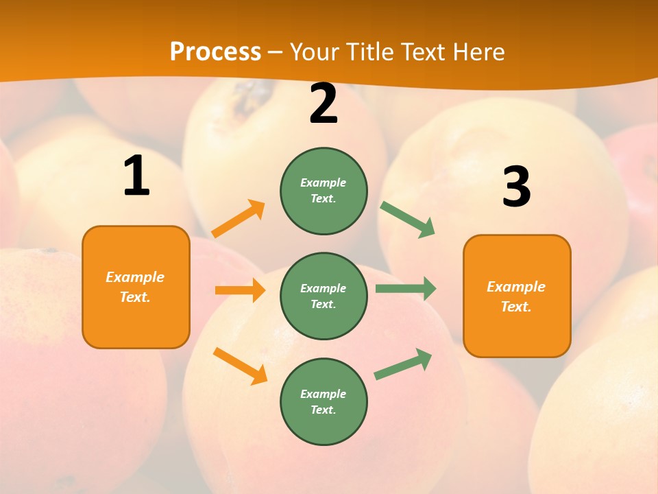 A Pile Of Peaches With Leaves On Top Of Them PowerPoint Template