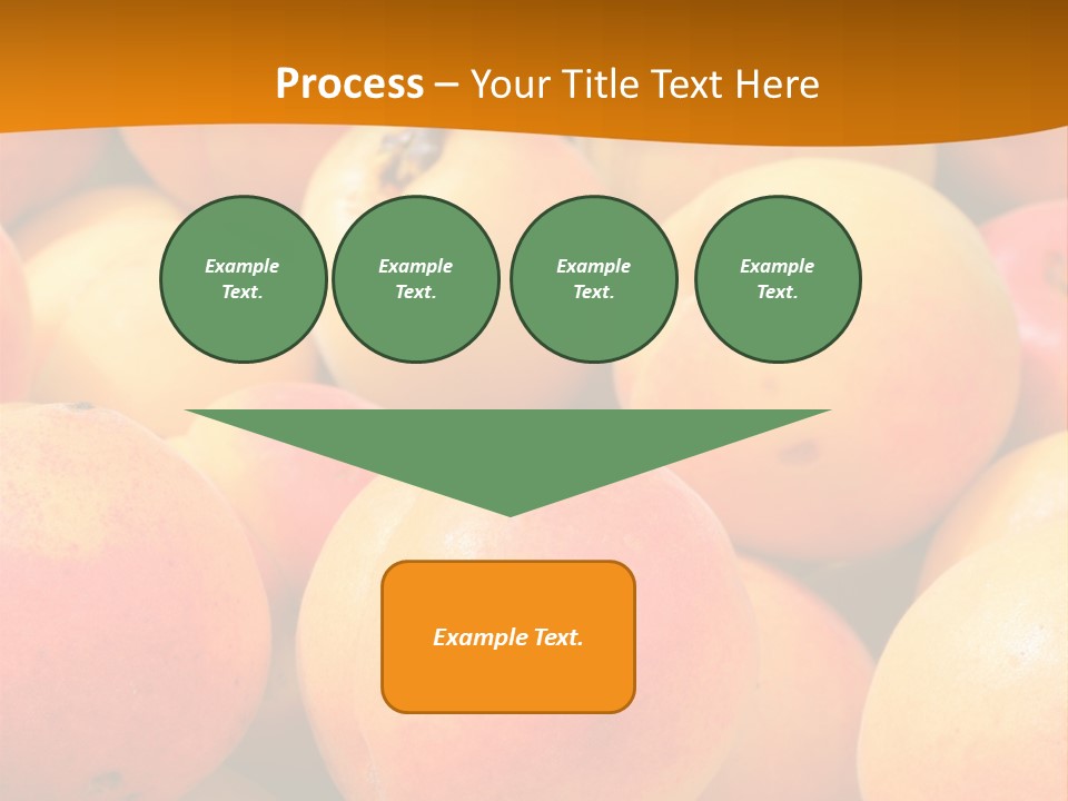 A Pile Of Peaches With Leaves On Top Of Them PowerPoint Template