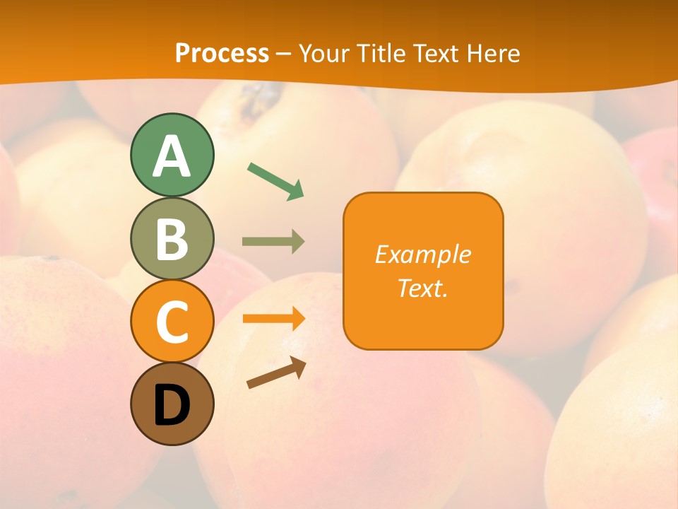 A Pile Of Peaches With Leaves On Top Of Them PowerPoint Template