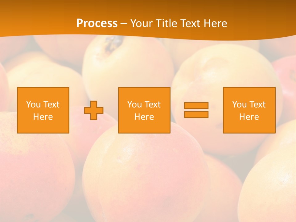 A Pile Of Peaches With Leaves On Top Of Them PowerPoint Template