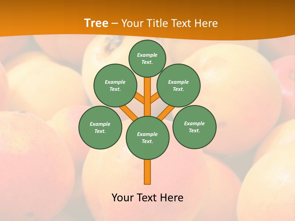 A Pile Of Peaches With Leaves On Top Of Them PowerPoint Template