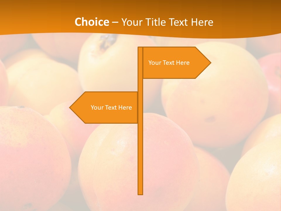 A Pile Of Peaches With Leaves On Top Of Them PowerPoint Template