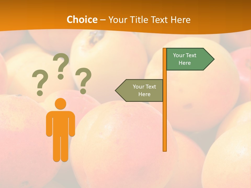 A Pile Of Peaches With Leaves On Top Of Them PowerPoint Template