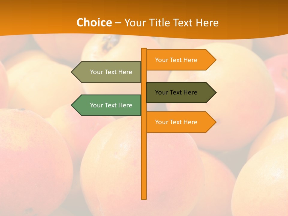 A Pile Of Peaches With Leaves On Top Of Them PowerPoint Template