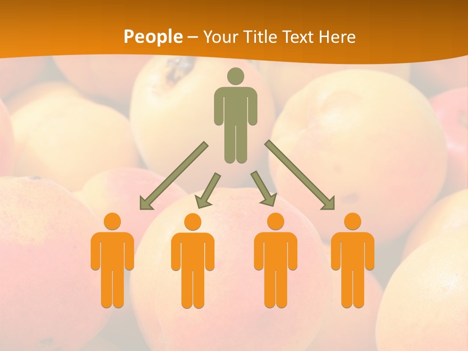 A Pile Of Peaches With Leaves On Top Of Them PowerPoint Template