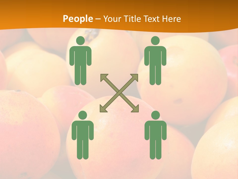 A Pile Of Peaches With Leaves On Top Of Them PowerPoint Template