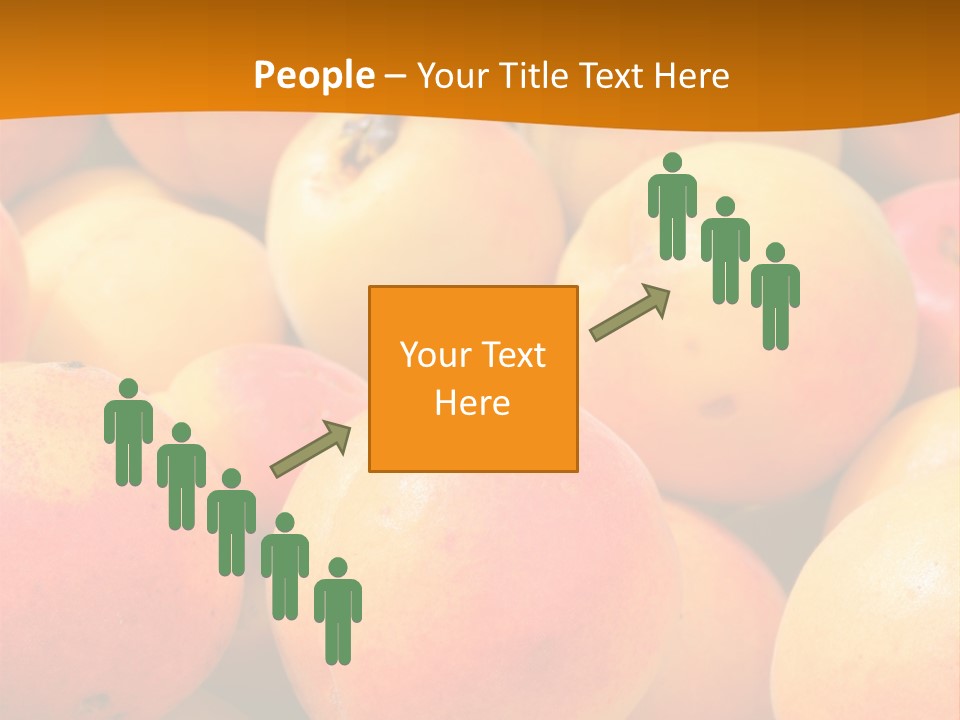A Pile Of Peaches With Leaves On Top Of Them PowerPoint Template