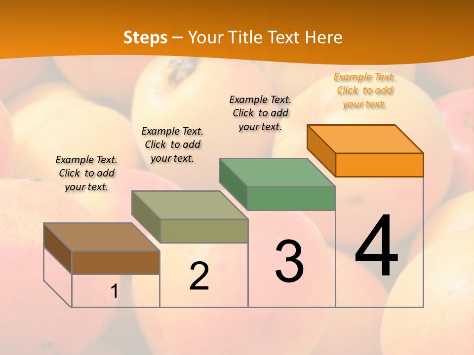 A Pile Of Peaches With Leaves On Top Of Them PowerPoint Template
