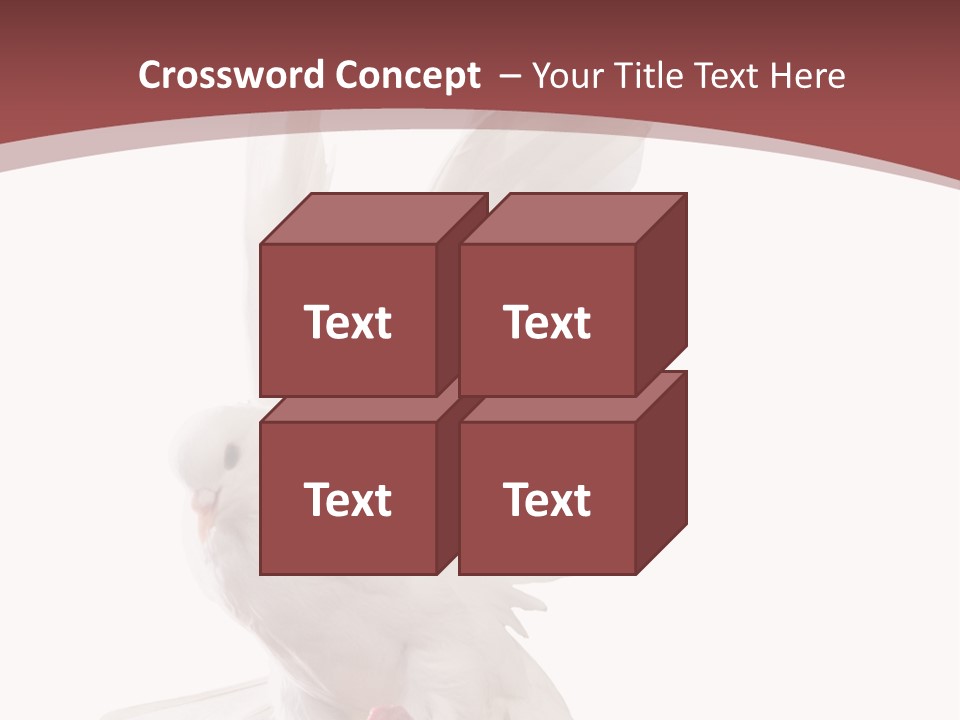 A White Dove Flying In The Air With Its Wings Spread PowerPoint Template