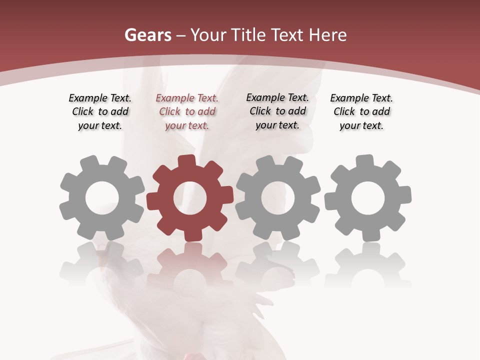 A White Dove Flying In The Air With Its Wings Spread PowerPoint Template