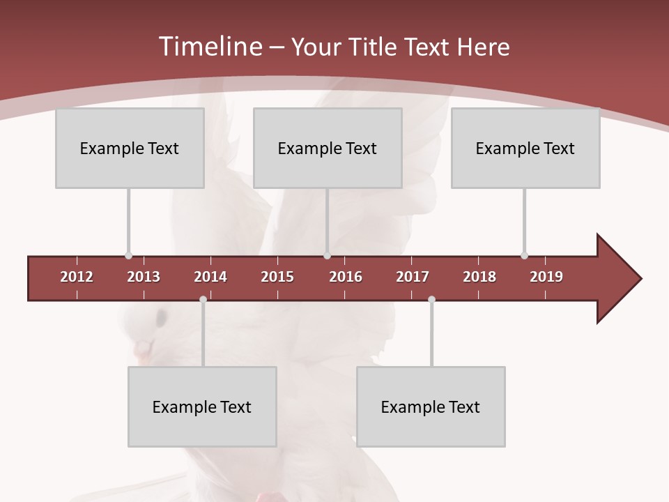 A White Dove Flying In The Air With Its Wings Spread PowerPoint Template