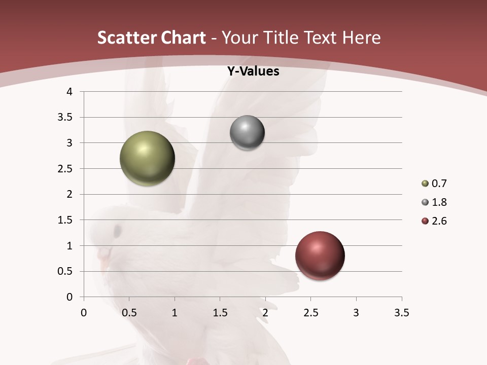 A White Dove Flying In The Air With Its Wings Spread PowerPoint Template