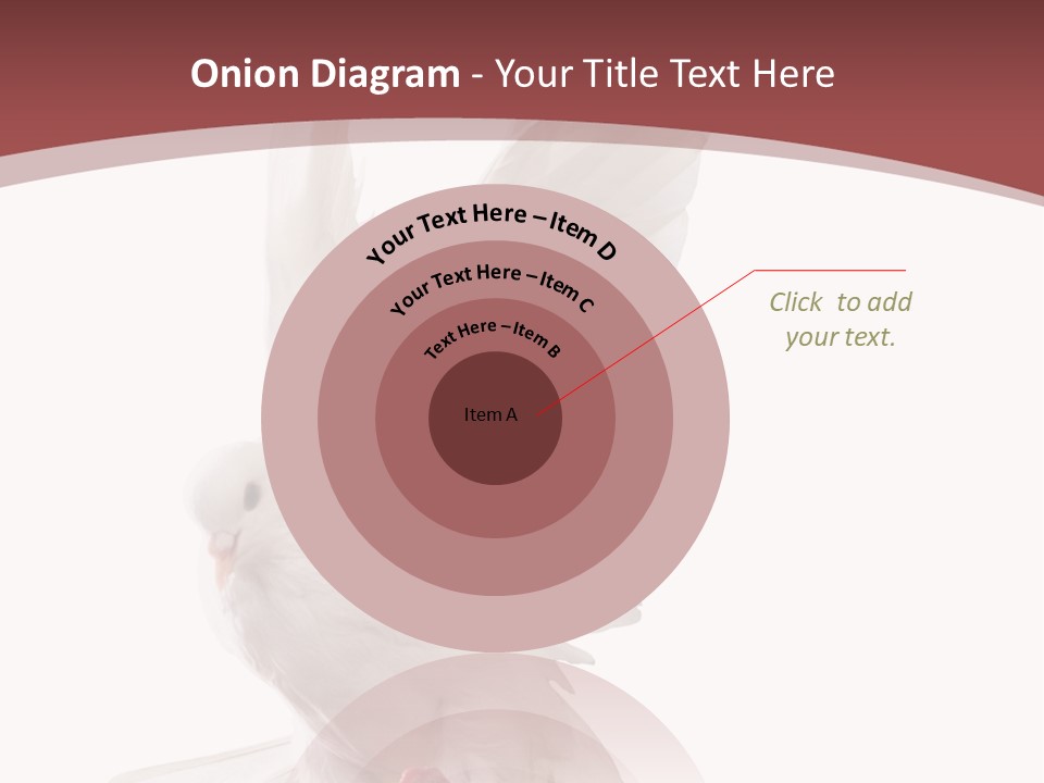 A White Dove Flying In The Air With Its Wings Spread PowerPoint Template