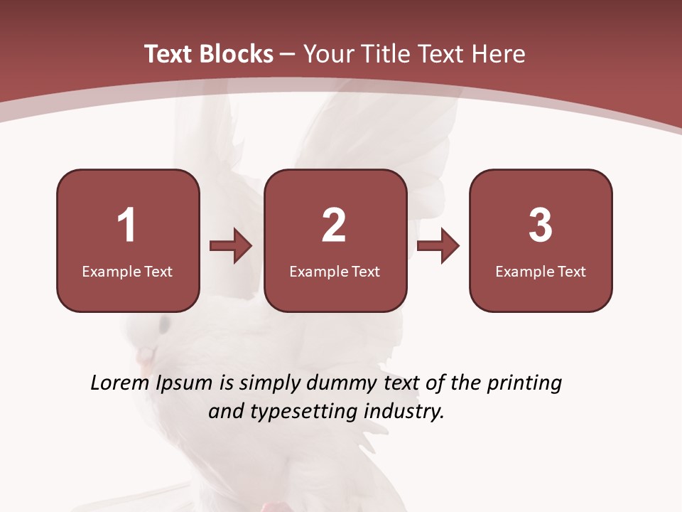 A White Dove Flying In The Air With Its Wings Spread PowerPoint Template