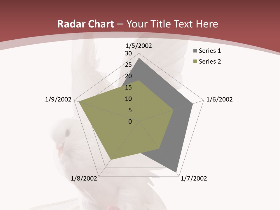 A White Dove Flying In The Air With Its Wings Spread PowerPoint Template