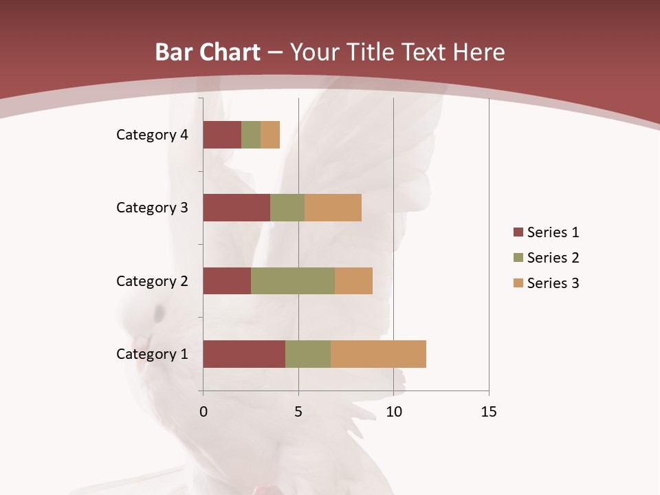 A White Dove Flying In The Air With Its Wings Spread PowerPoint Template