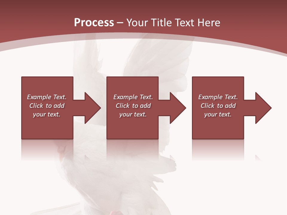 A White Dove Flying In The Air With Its Wings Spread PowerPoint Template