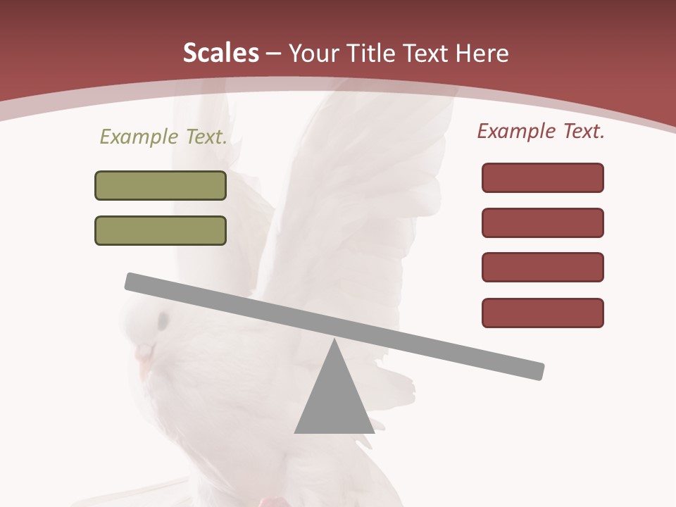 A White Dove Flying In The Air With Its Wings Spread PowerPoint Template