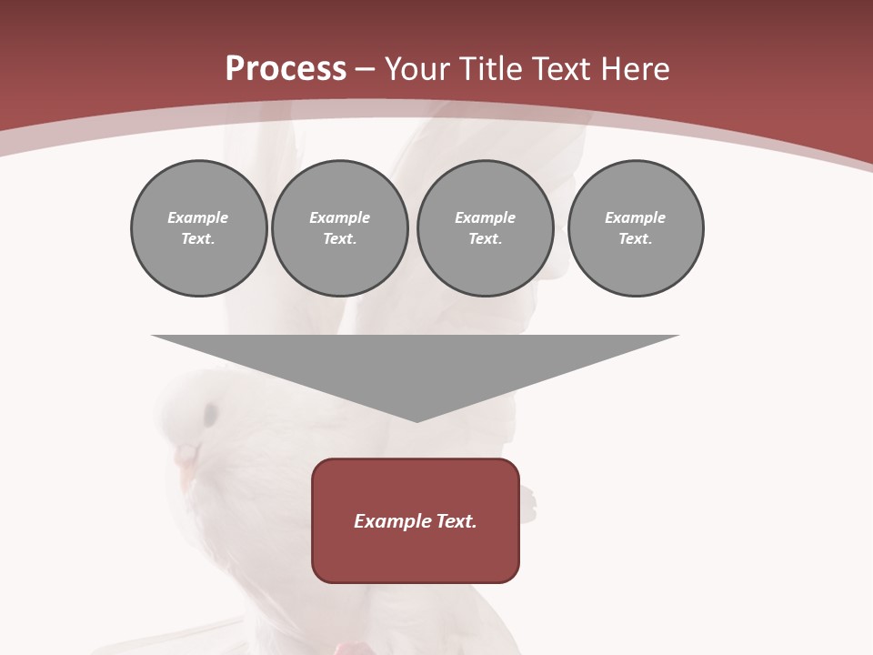 A White Dove Flying In The Air With Its Wings Spread PowerPoint Template