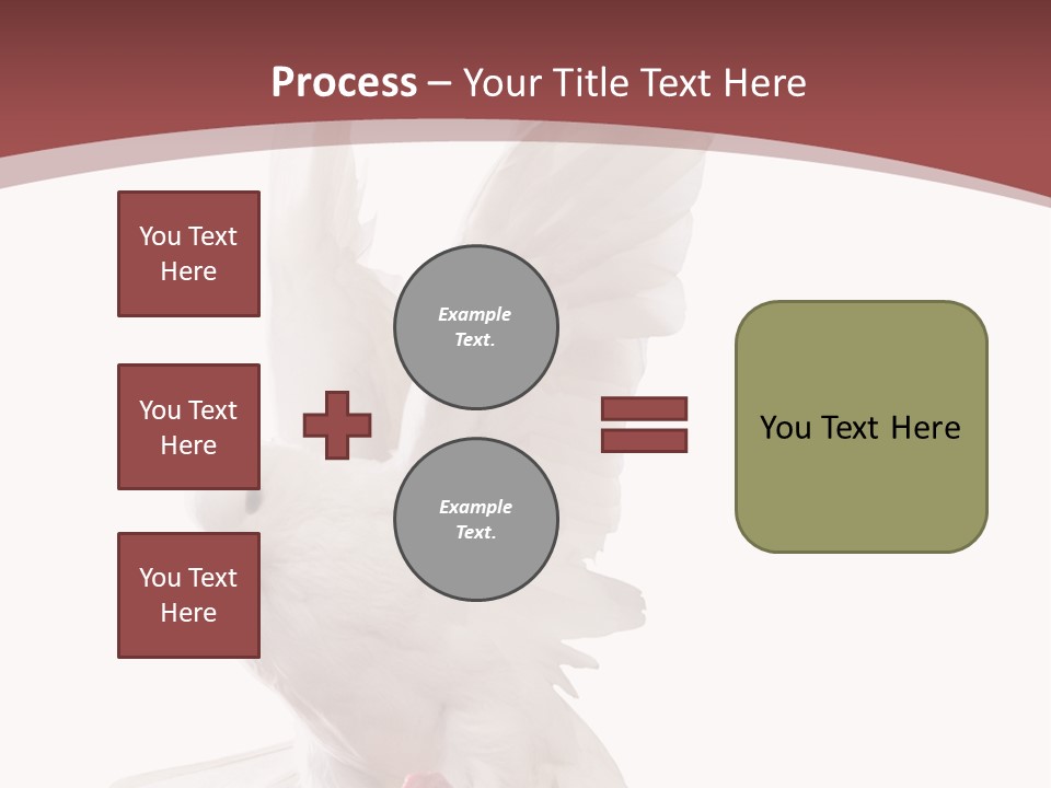 A White Dove Flying In The Air With Its Wings Spread PowerPoint Template