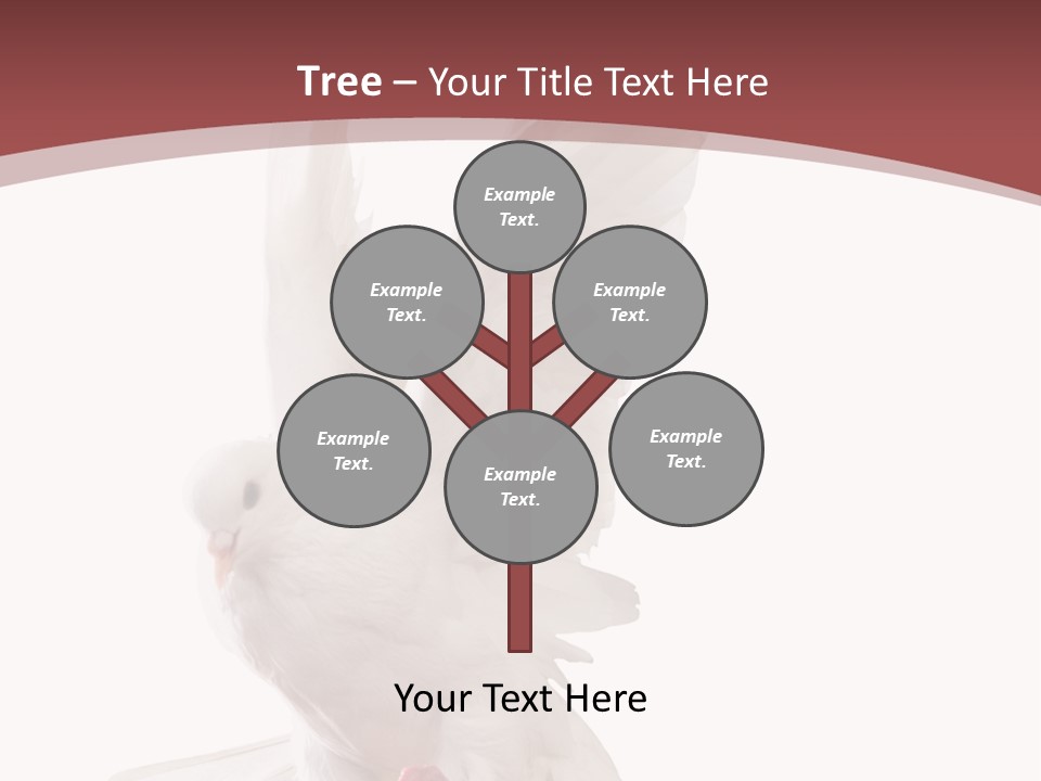 A White Dove Flying In The Air With Its Wings Spread PowerPoint Template