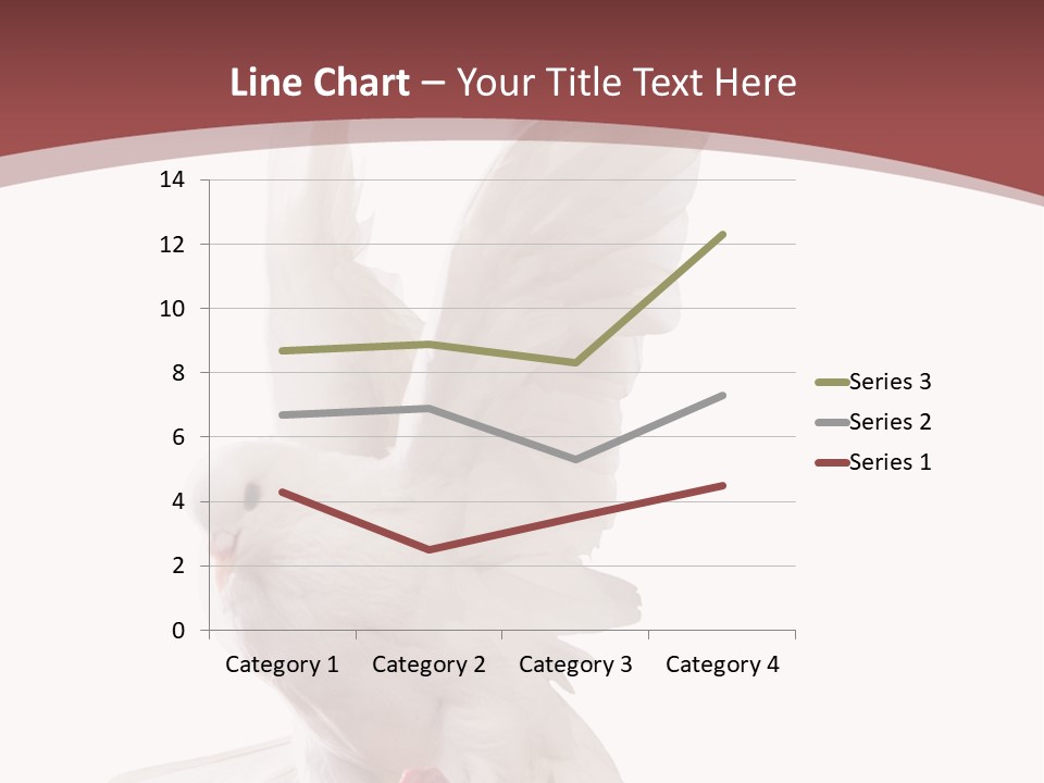 A White Dove Flying In The Air With Its Wings Spread PowerPoint Template