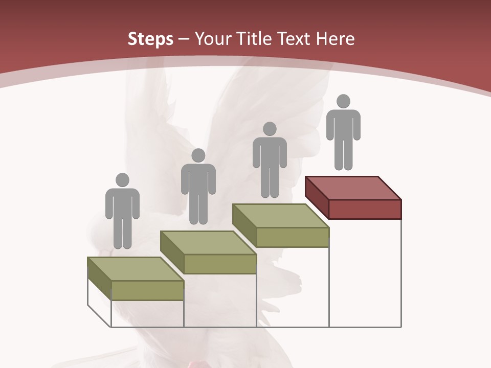 A White Dove Flying In The Air With Its Wings Spread PowerPoint Template