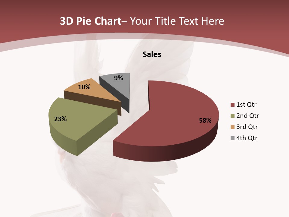 A White Dove Flying In The Air With Its Wings Spread PowerPoint Template