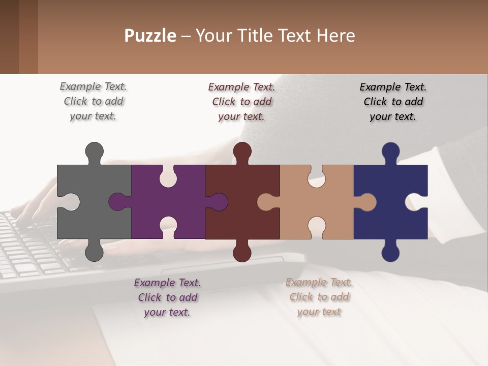 A Pregnant Woman Typing On A Laptop Computer PowerPoint Template