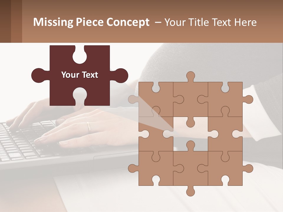 A Pregnant Woman Typing On A Laptop Computer PowerPoint Template