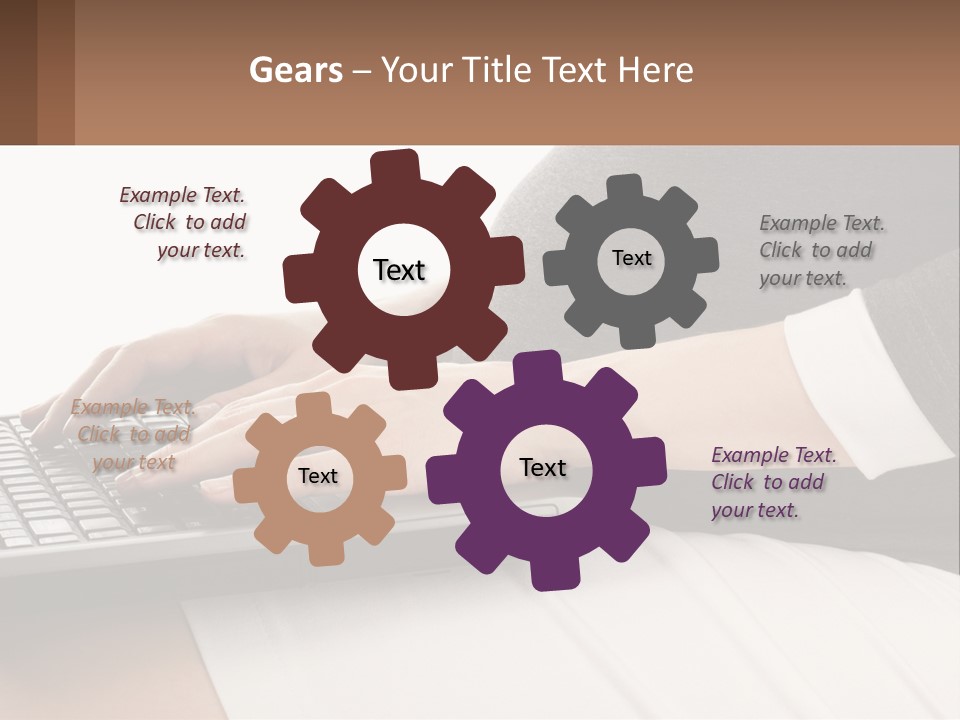 A Pregnant Woman Typing On A Laptop Computer PowerPoint Template