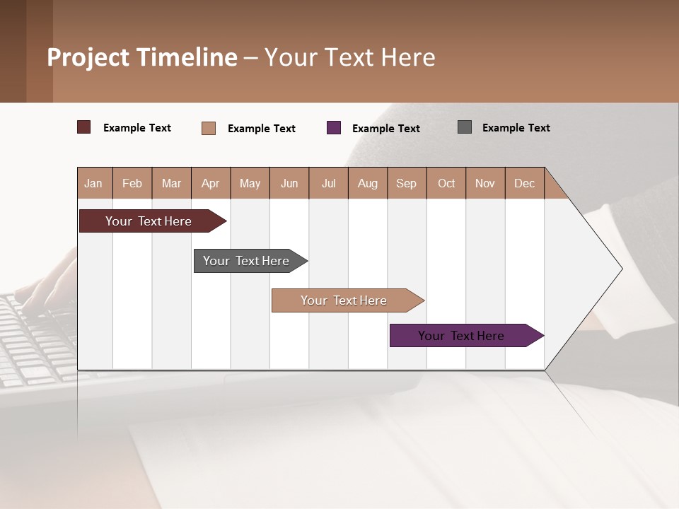 A Pregnant Woman Typing On A Laptop Computer PowerPoint Template