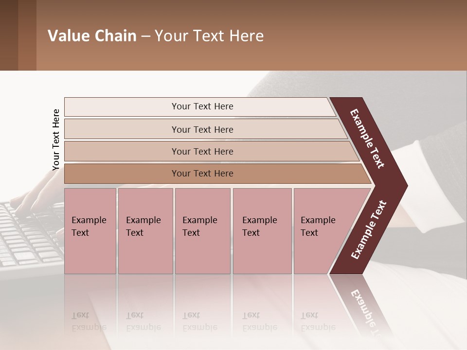 A Pregnant Woman Typing On A Laptop Computer PowerPoint Template