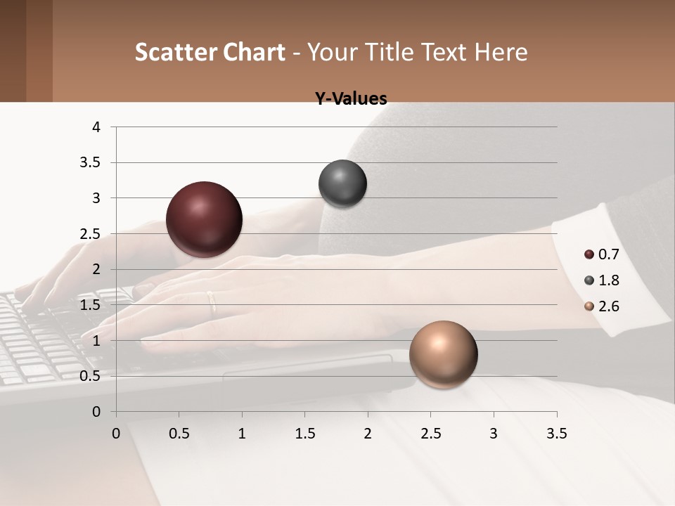 A Pregnant Woman Typing On A Laptop Computer PowerPoint Template