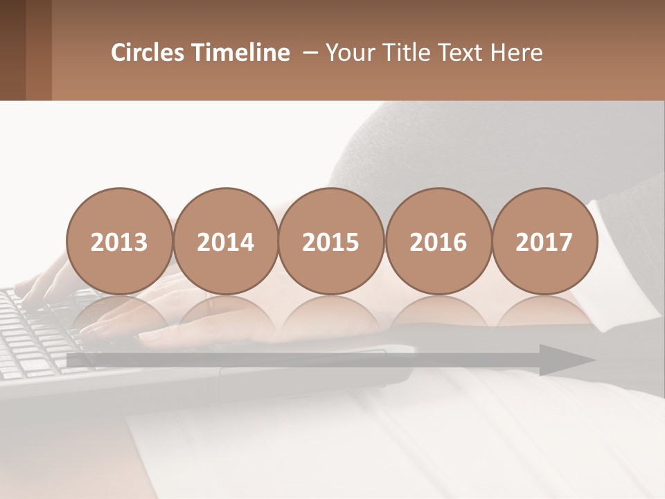 A Pregnant Woman Typing On A Laptop Computer PowerPoint Template