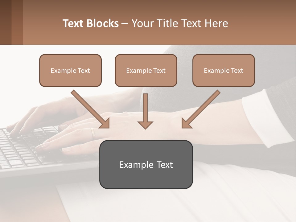 A Pregnant Woman Typing On A Laptop Computer PowerPoint Template