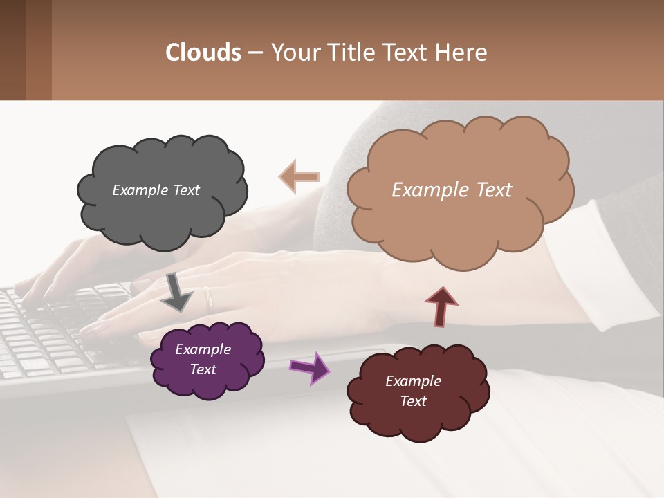 A Pregnant Woman Typing On A Laptop Computer PowerPoint Template