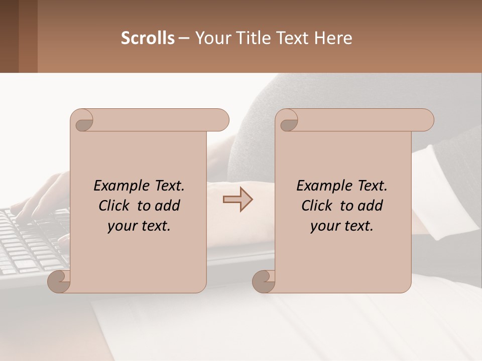 A Pregnant Woman Typing On A Laptop Computer PowerPoint Template