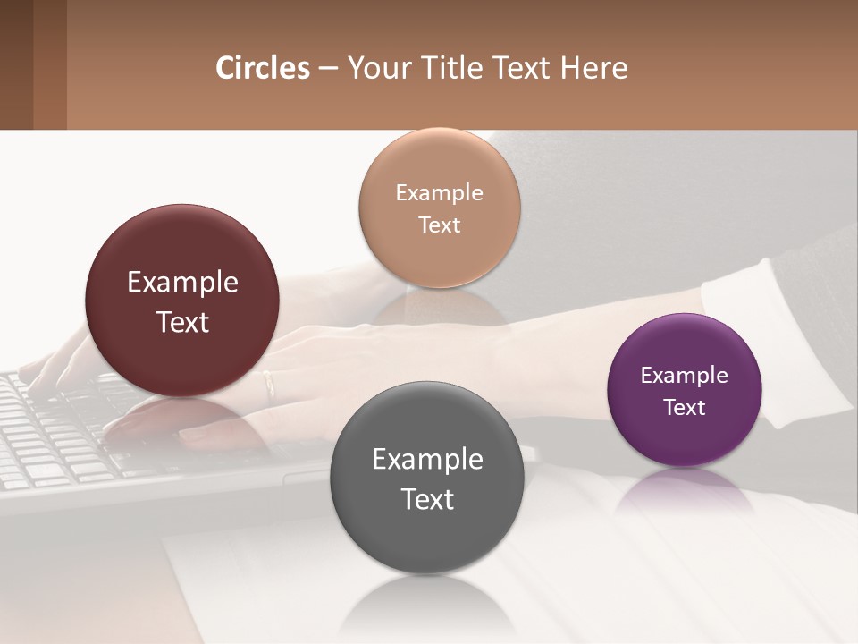 A Pregnant Woman Typing On A Laptop Computer PowerPoint Template