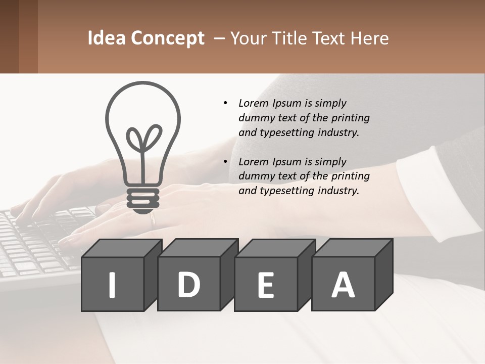 A Pregnant Woman Typing On A Laptop Computer PowerPoint Template